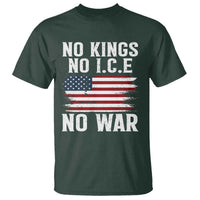 No Wars No Ice No Kings American Flag T Shirt Patriotic Protest Anti War Human Rights