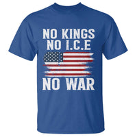 No Wars No Ice No Kings American Flag T Shirt Patriotic Protest Anti War Human Rights