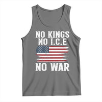 No Wars No Ice No Kings American Flag Tank Top Patriotic Protest Anti War Human Rights