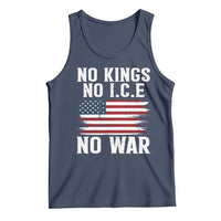 No Wars No Ice No Kings American Flag Tank Top Patriotic Protest Anti War Human Rights