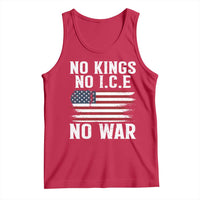 No Wars No Ice No Kings American Flag Tank Top Patriotic Protest Anti War Human Rights