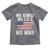 No Wars No Ice No Kings American Flag Toddler T Shirt Patriotic Protest Anti War Human Rights