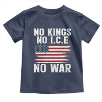 No Wars No Ice No Kings American Flag Toddler T Shirt Patriotic Protest Anti War Human Rights
