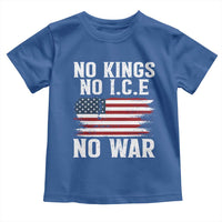 No Wars No Ice No Kings American Flag Toddler T Shirt Patriotic Protest Anti War Human Rights