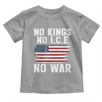 No Wars No Ice No Kings American Flag Toddler T Shirt Patriotic Protest Anti War Human Rights