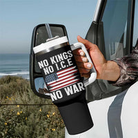 No Wars No Ice No Kings American Flag Tumbler With Handle Patriotic Protest Anti War Human Rights