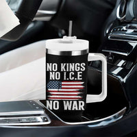 No Wars No Ice No Kings American Flag Tumbler With Handle Patriotic Protest Anti War Human Rights