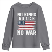 No Wars No Ice No Kings American Flag Youth Sweatshirt Patriotic Protest Anti War Human Rights