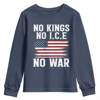 No Wars No Ice No Kings American Flag Youth Sweatshirt Patriotic Protest Anti War Human Rights