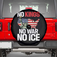 No Kings No Wars No Ice Statue of Liberty Spare Tire Cover American Flag Patriotic Protest Freedom Democracy
