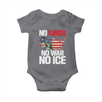 No Kings No Wars No Ice Statue of Liberty Baby Onesie American Flag Patriotic Protest Freedom Democracy
