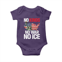 No Kings No Wars No Ice Statue of Liberty Baby Onesie American Flag Patriotic Protest Freedom Democracy