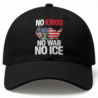 No Kings No Wars No Ice Statue of Liberty Baseball Cap American Flag Patriotic Protest Freedom Democracy