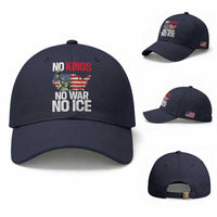 No Kings No Wars No Ice Statue of Liberty Baseball Cap American Flag Patriotic Protest Freedom Democracy