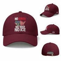 No Kings No Wars No Ice Statue of Liberty Baseball Cap American Flag Patriotic Protest Freedom Democracy