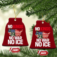 No Kings No Wars No Ice Statue of Liberty Ceramic Ornament American Flag Patriotic Protest Freedom Democracy