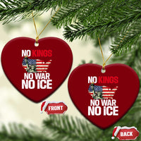 No Kings No Wars No Ice Statue of Liberty Ceramic Ornament American Flag Patriotic Protest Freedom Democracy