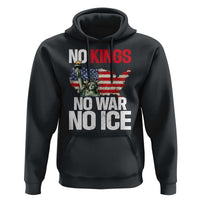 No Kings No Wars No Ice Statue of Liberty Hoodie American Flag Patriotic Protest Freedom Democracy