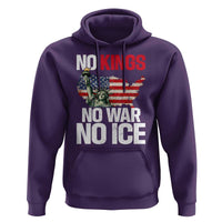 No Kings No Wars No Ice Statue of Liberty Hoodie American Flag Patriotic Protest Freedom Democracy