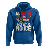 No Kings No Wars No Ice Statue of Liberty Hoodie American Flag Patriotic Protest Freedom Democracy