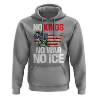 No Kings No Wars No Ice Statue of Liberty Hoodie American Flag Patriotic Protest Freedom Democracy