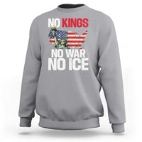 No Kings No Wars No Ice Statue of Liberty Sweatshirt American Flag Patriotic Protest Freedom Democracy
