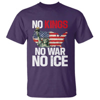 No Kings No Wars No Ice Statue of Liberty T Shirt American Flag Patriotic Protest Freedom Democracy