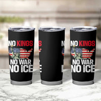 No Kings No Wars No Ice Statue of Liberty Tumbler Cup American Flag Patriotic Protest Freedom Democracy