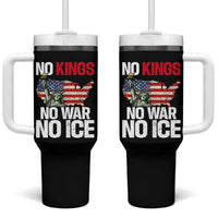 No Kings No Wars No Ice Statue of Liberty Tumbler With Handle American Flag Patriotic Protest Freedom Democracy