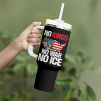 No Kings No Wars No Ice Statue of Liberty Tumbler With Handle American Flag Patriotic Protest Freedom Democracy