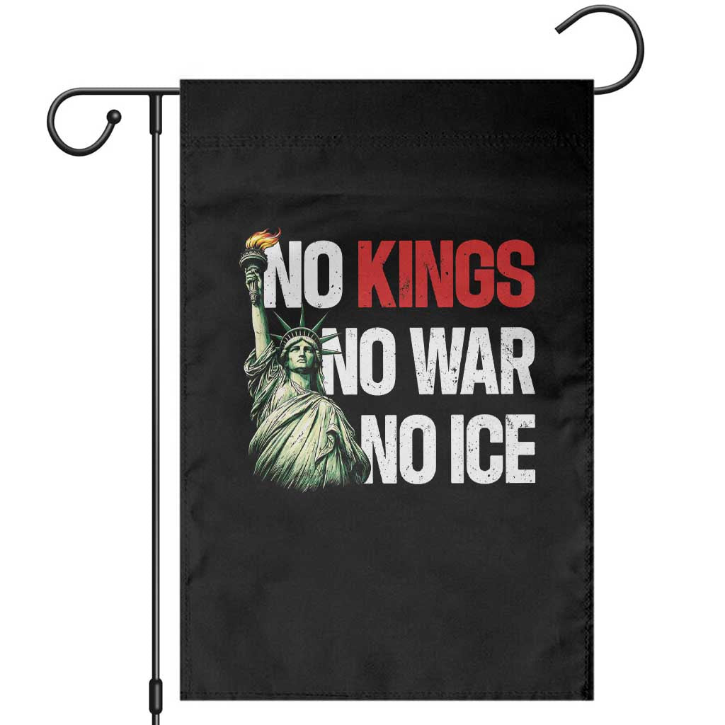 No Kings No Wars No Ice Statue of Liberty Garden Flag American Flag Patriotic Protest Human Rights