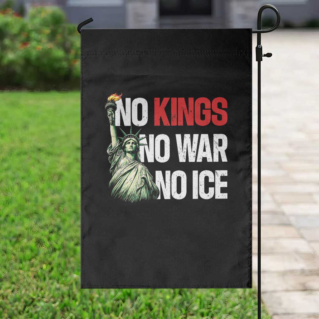 No Kings No Wars No Ice Statue of Liberty Garden Flag American Flag Patriotic Protest Human Rights