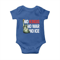 No Kings No Wars No Ice Statue of Liberty Baby Onesie American Flag Patriotic Protest Human Rights