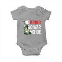 No Kings No Wars No Ice Statue of Liberty Baby Onesie American Flag Patriotic Protest Human Rights