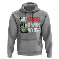 No Kings No Wars No Ice Statue of Liberty Hoodie American Flag Patriotic Protest Human Rights
