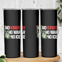 No Kings No Wars No Ice Statue of Liberty Skinny Tumbler American Flag Patriotic Protest Human Rights