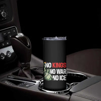 No Kings No Wars No Ice Statue of Liberty Skinny Tumbler American Flag Patriotic Protest Human Rights