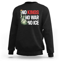 No Kings No Wars No Ice Statue of Liberty Sweatshirt American Flag Patriotic Protest Human Rights