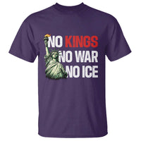 No Kings No Wars No Ice Statue of Liberty T Shirt American Flag Patriotic Protest Human Rights