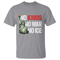 No Kings No Wars No Ice Statue of Liberty T Shirt American Flag Patriotic Protest Human Rights