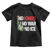 No Kings No Wars No Ice Statue of Liberty Toddler T Shirt American Flag Patriotic Protest Human Rights