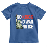 No Kings No Wars No Ice Statue of Liberty Toddler T Shirt American Flag Patriotic Protest Human Rights