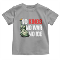 No Kings No Wars No Ice Statue of Liberty Toddler T Shirt American Flag Patriotic Protest Human Rights