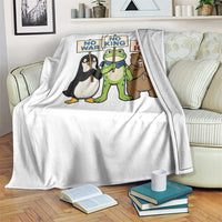 No Wars No Ice No Kings Animal Protest Throw Blanket Frog Penguin Bear Resist Human Rights Activist