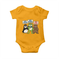 No Wars No Ice No Kings Animal Protest Baby Onesie Frog Penguin Bear Resist Human Rights Activist