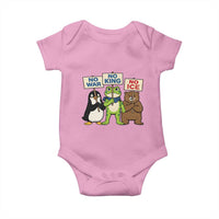 No Wars No Ice No Kings Animal Protest Baby Onesie Frog Penguin Bear Resist Human Rights Activist