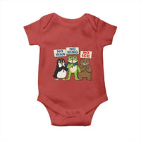 No Wars No Ice No Kings Animal Protest Baby Onesie Frog Penguin Bear Resist Human Rights Activist