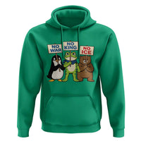 No Wars No Ice No Kings Animal Protest Hoodie Frog Penguin Bear Resist Human Rights Activist