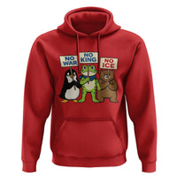No Wars No Ice No Kings Animal Protest Hoodie Frog Penguin Bear Resist Human Rights Activist
