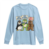 No Wars No Ice No Kings Animal Protest Long Sleeve Shirt Frog Penguin Bear Resist Human Rights Activist